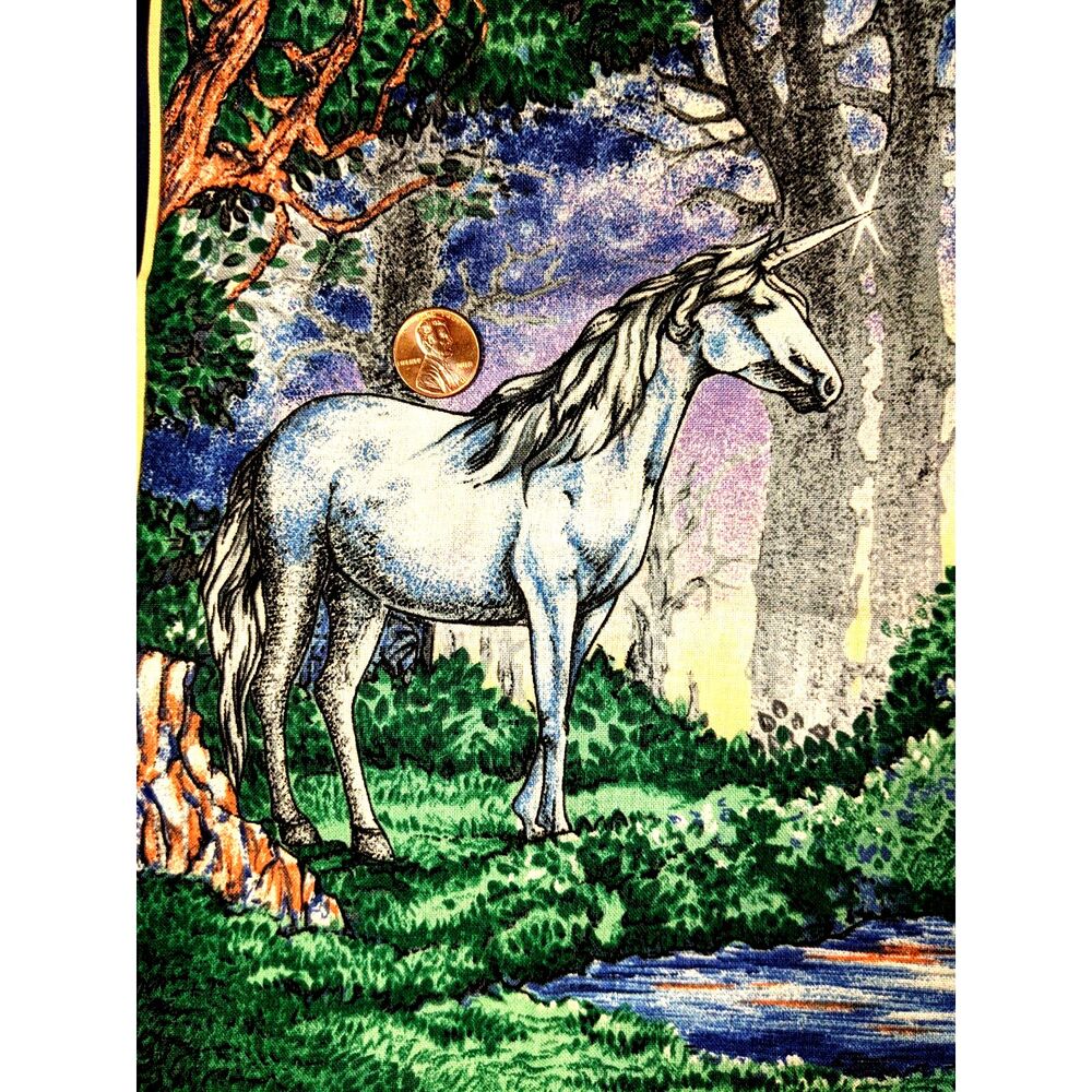 12pc VIP Fabric Panel Lot For Pillow Quilt Top Fantasy Unicorn Castle Whimsigoth